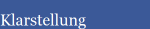 Klarstellung